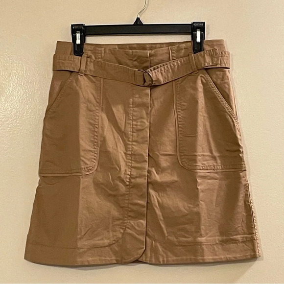 LOFT Belted Khaki Skirt in Tan - Picture 2 of 7